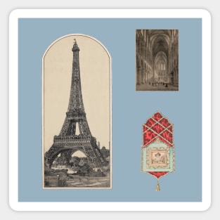 Vintage Paris Set Magnet